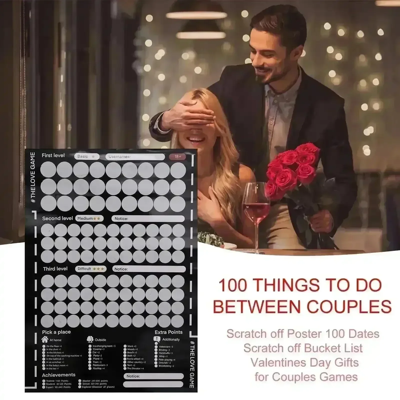 100 Things To Do Between Couples Poster Game - Image 2
