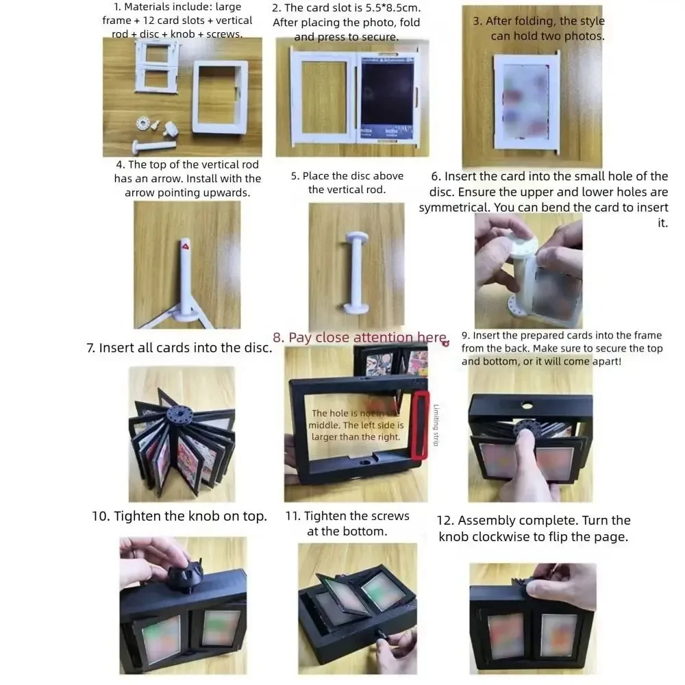 12 Slots Rotating Photo Frame Carousel - Image 4