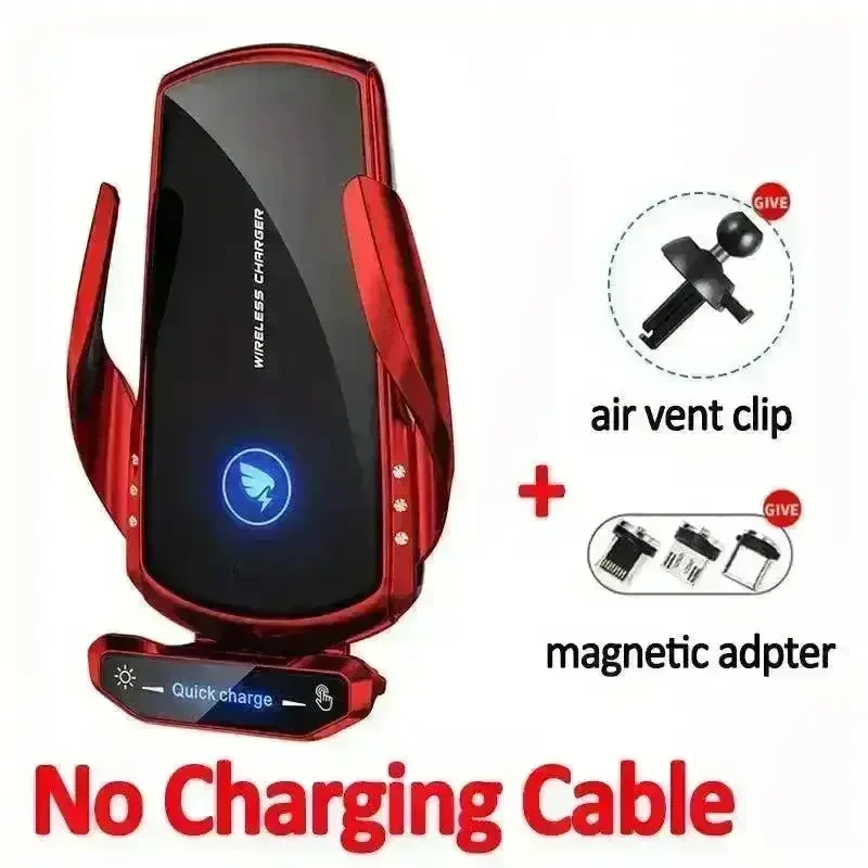 15W Fast Wireless Car Charger & Phone Holder - Image 7
