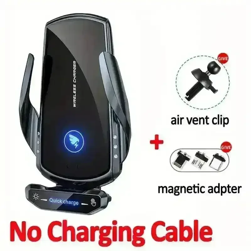 15W Fast Wireless Car Charger & Phone Holder - Image 8