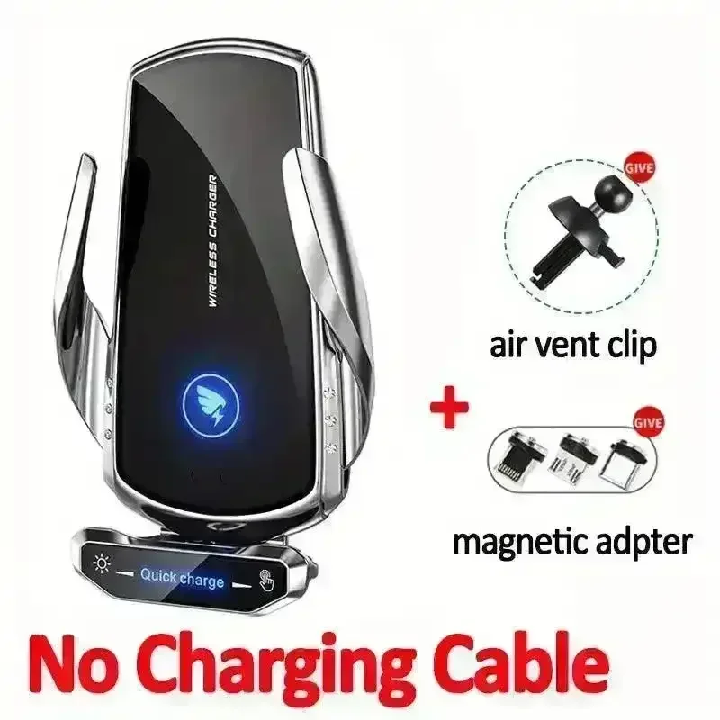 15W Fast Wireless Car Charger & Phone Holder - Image 9