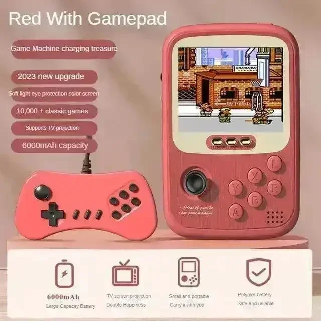 2 in 1 Retro Handheld Game Console & Power Bank - Image 10