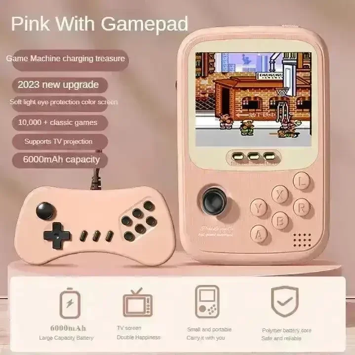2 in 1 Retro Handheld Game Console & Power Bank - Image 14