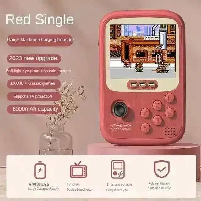2 in 1 Retro Handheld Game Console & Power Bank - Image 9