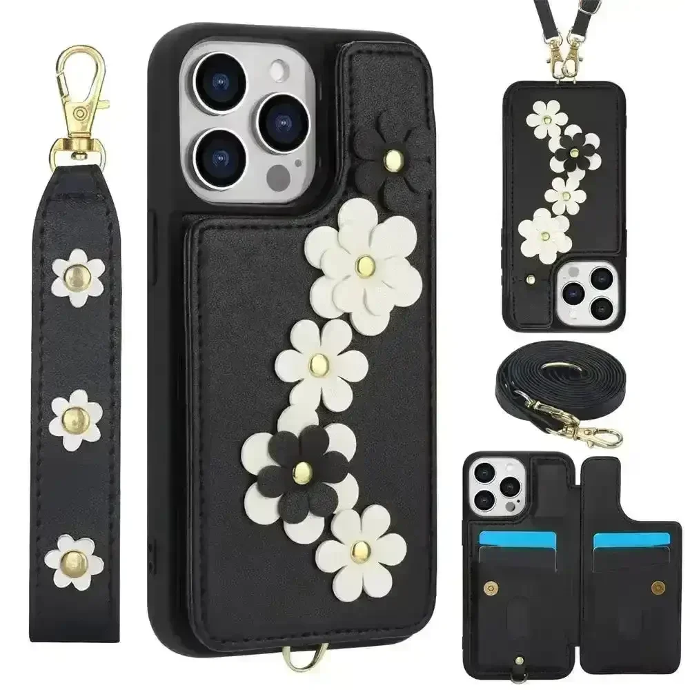 3 in 1 Crossbody Floral Phone Case (For iPhones) - Image 13