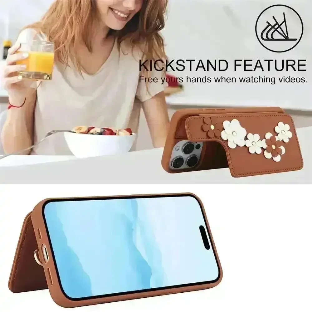 3 in 1 Crossbody Floral Phone Case (For iPhones) - Image 3