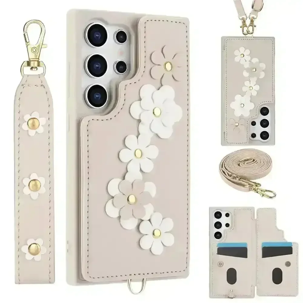 3 in 1 Crossbody Floral Phone Case (For Samsung) - Image 11