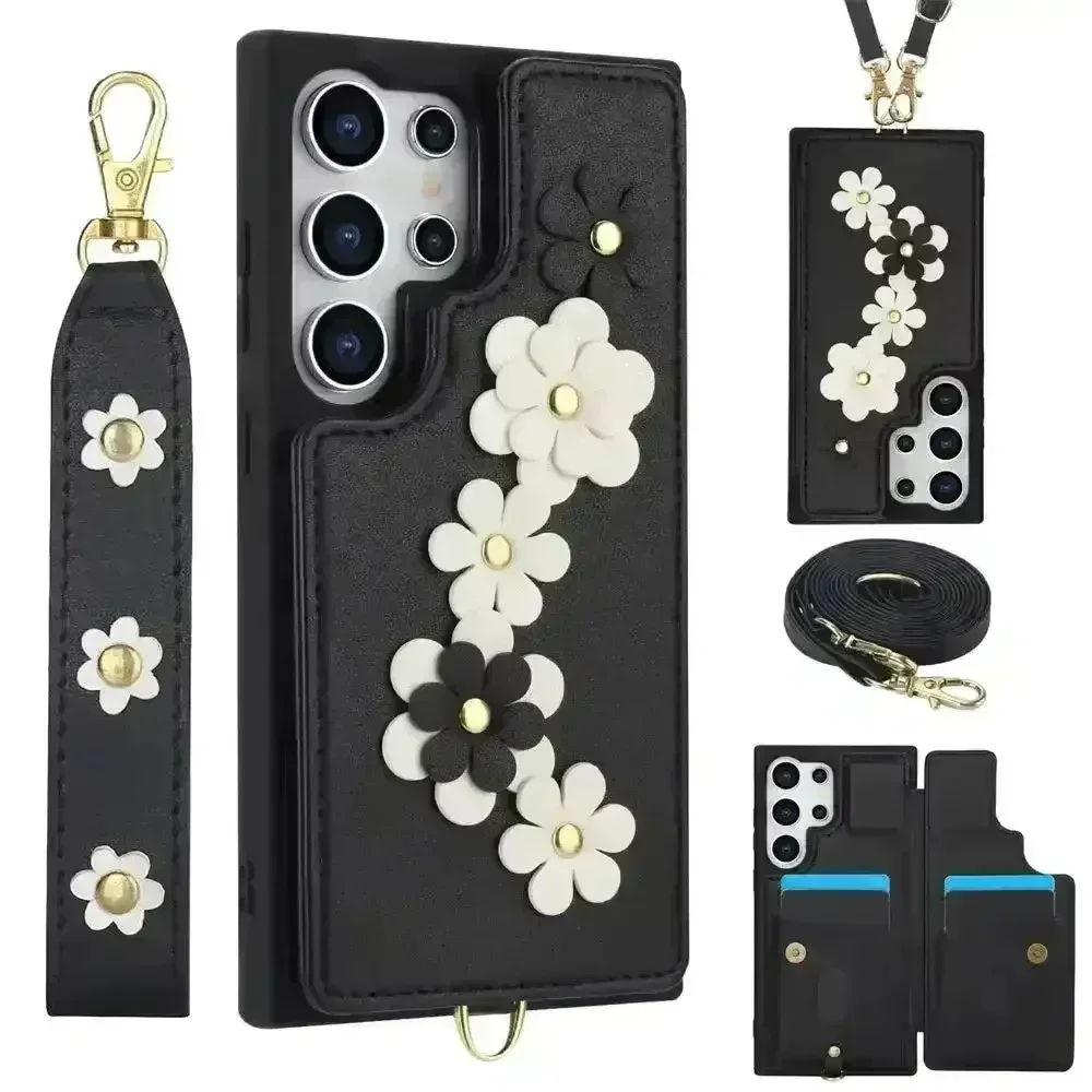 3 in 1 Crossbody Floral Phone Case (For Samsung) - Image 13