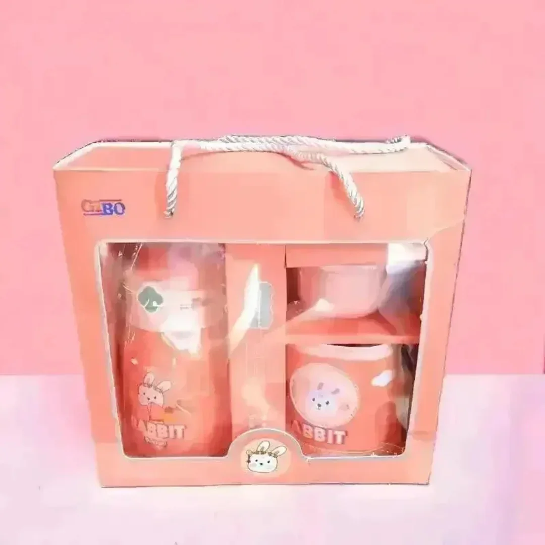 3D Animal Print 2 in 1 Gift Set Metal Bottle with Cup - Image 2