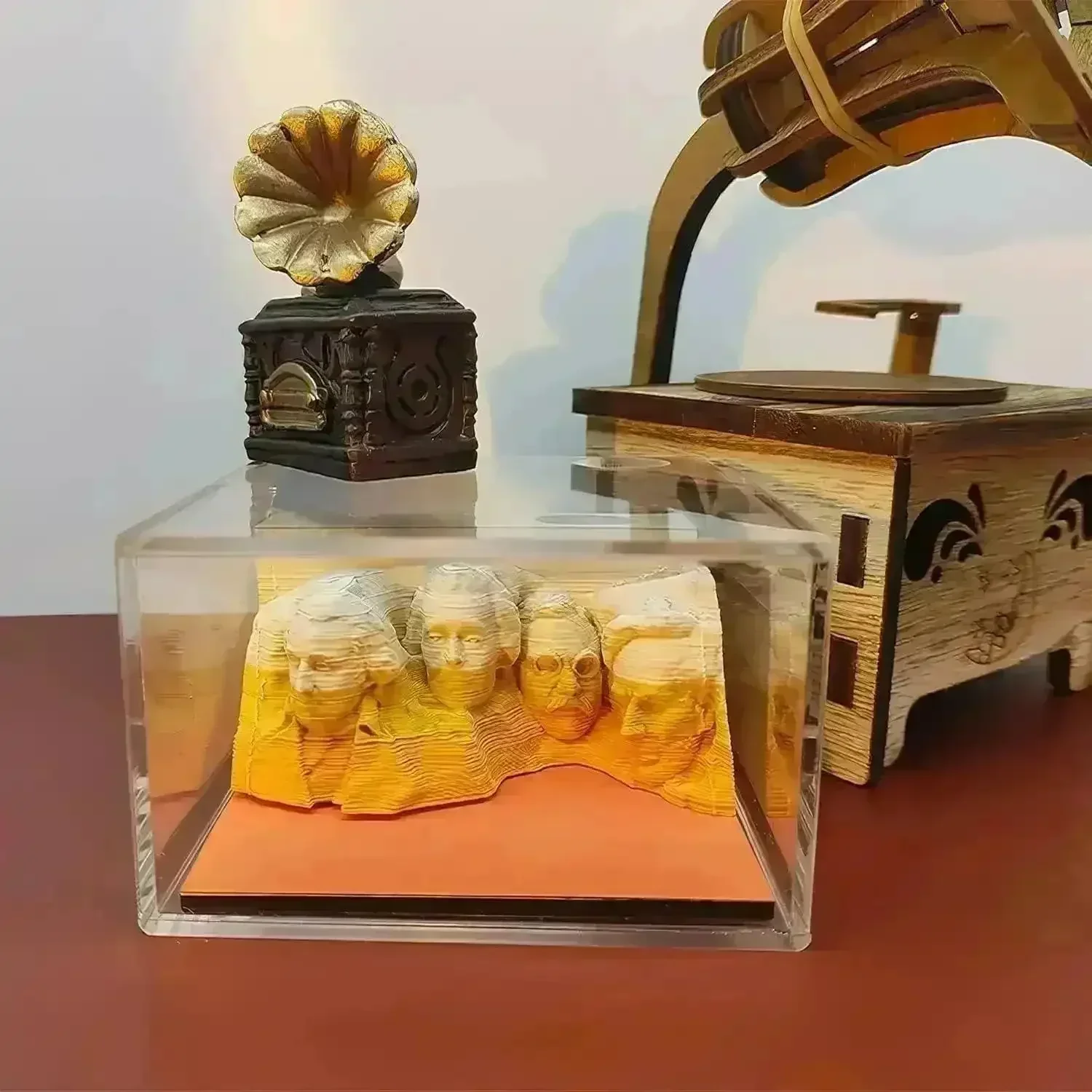 3D Art Rip Away Mountain Faces Memo Calendar - Image 3