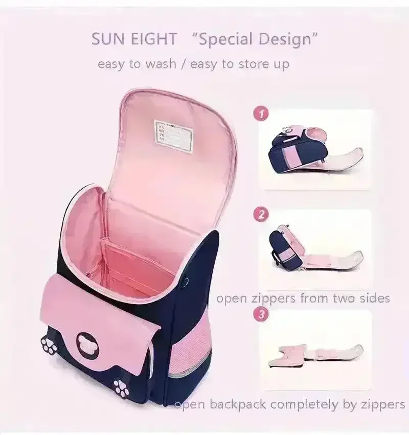 3D Cat Themed Burden Reducing Waterproof Backpack - Image 3