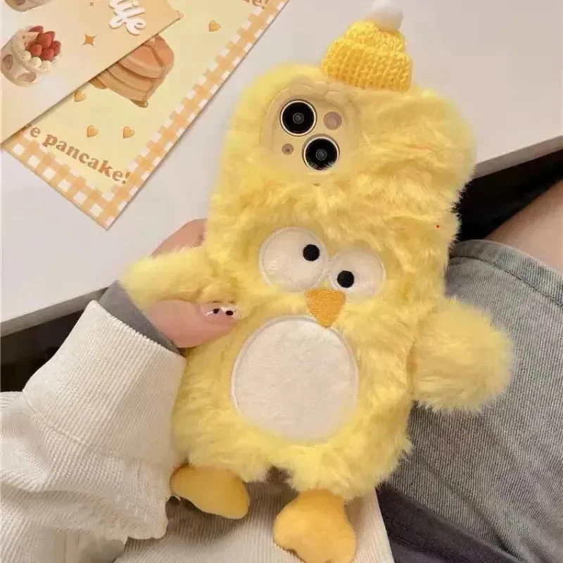3D Plush Yellow Chicken Case (For iPhones) - Image 2