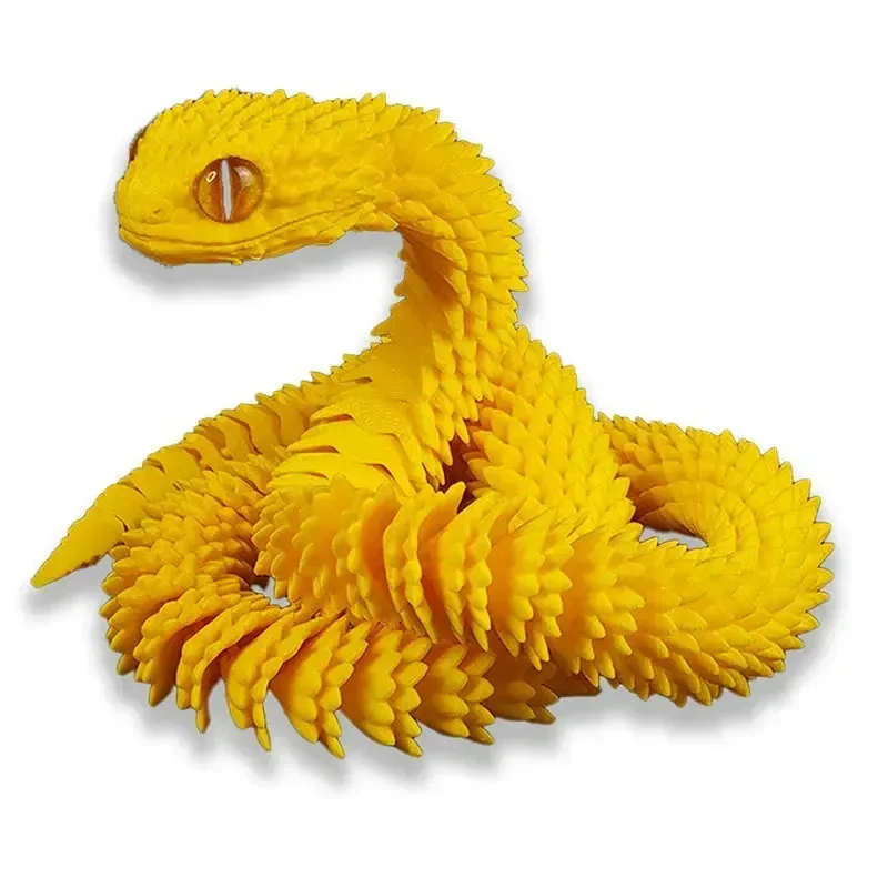 3D Printed Snake Figurine Movable Joint Model - Image 10