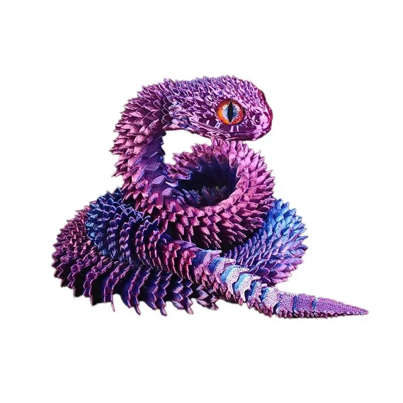 3D Printed Snake Figurine Movable Joint Model - Image 15