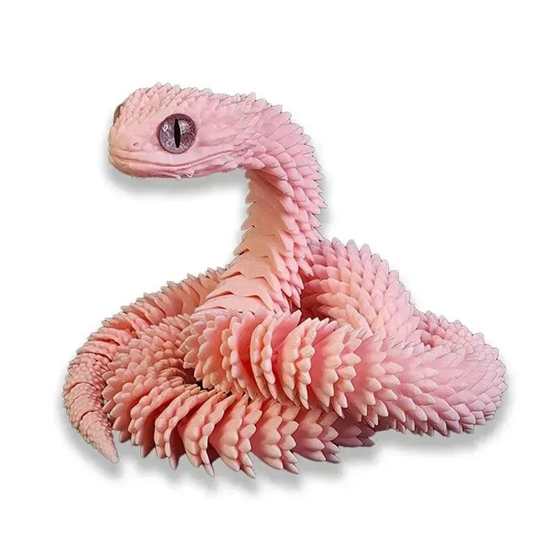 3D Printed Snake Figurine Movable Joint Model - Image 24