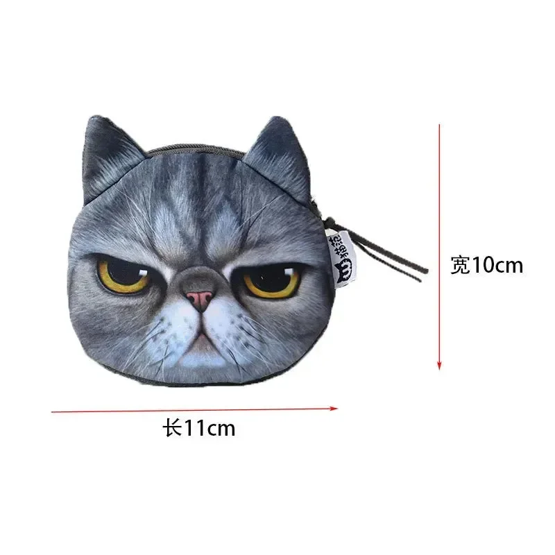 3D Realistic Cat Face Coin Purse - Image 19