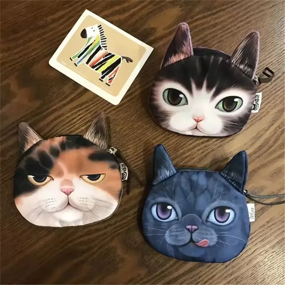 3D Realistic Cat Face Coin Purse - Image 3