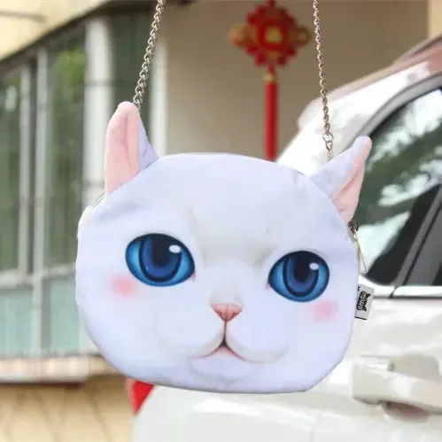 3D Realistic Cat Visage Crossbody Bag - Image 12