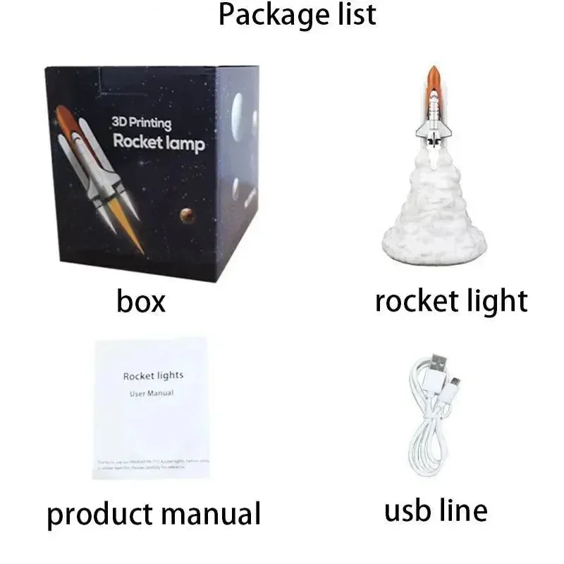 3D Rocket Spaceship Night Light - Image 15