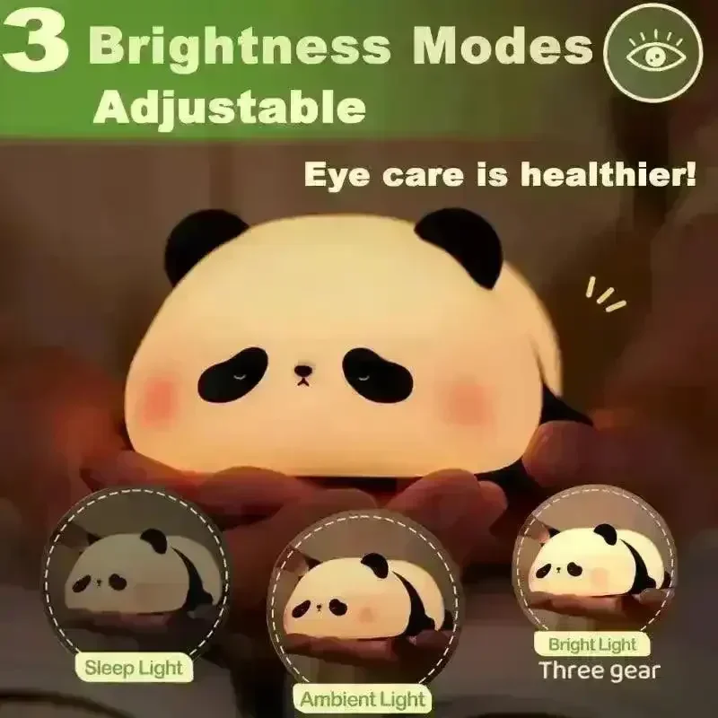 3D Silicon Sleepy Panda Night Lamp - Image 4