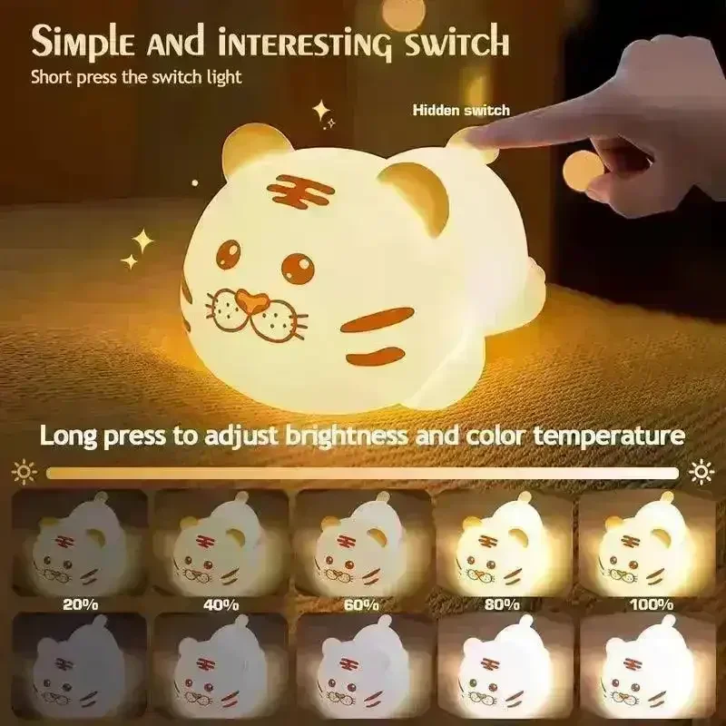 3D Silicon Tiger Night Lamp - Image 3
