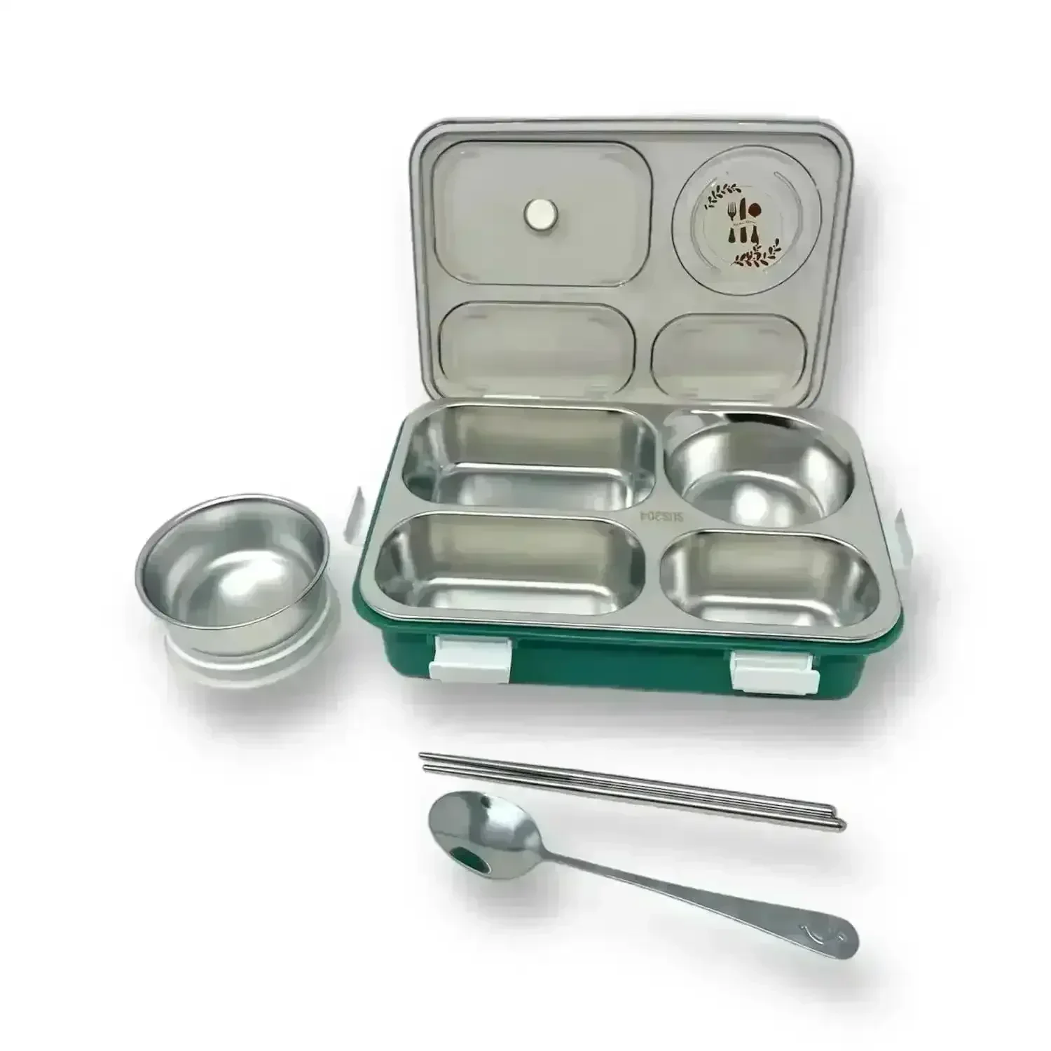 4 Compartment Insulated Steel Lunch Box (900 ml) - Image 10