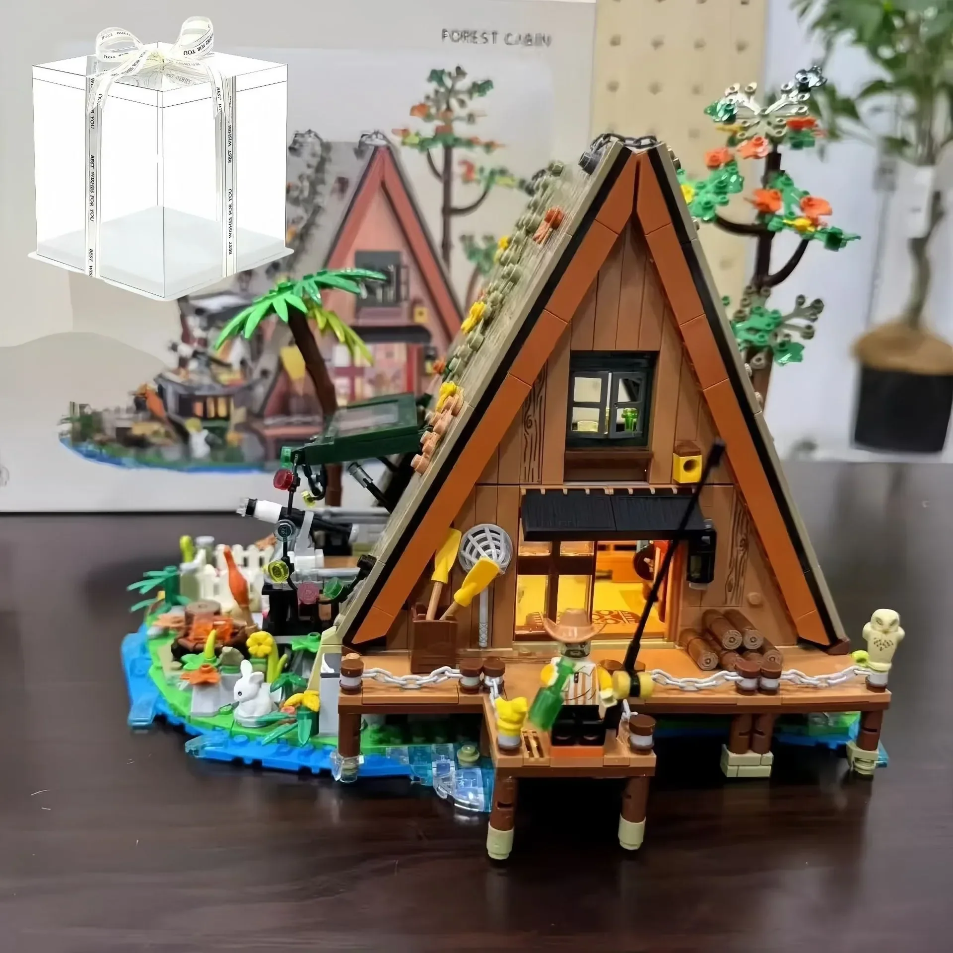 A-Frame Cabin Treehouse Building Block Set - Image 2