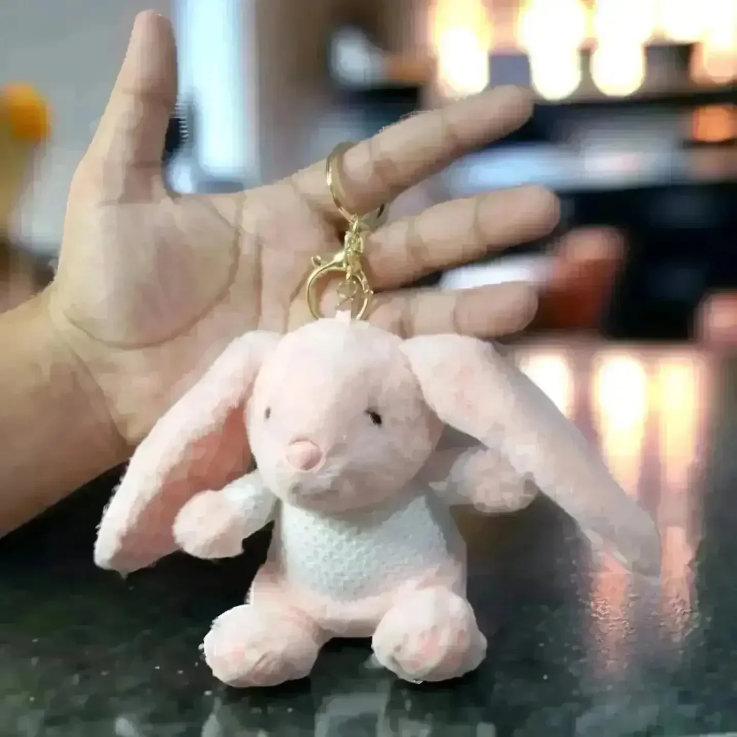 Adorable Bunny Plush Keychain - Image 4