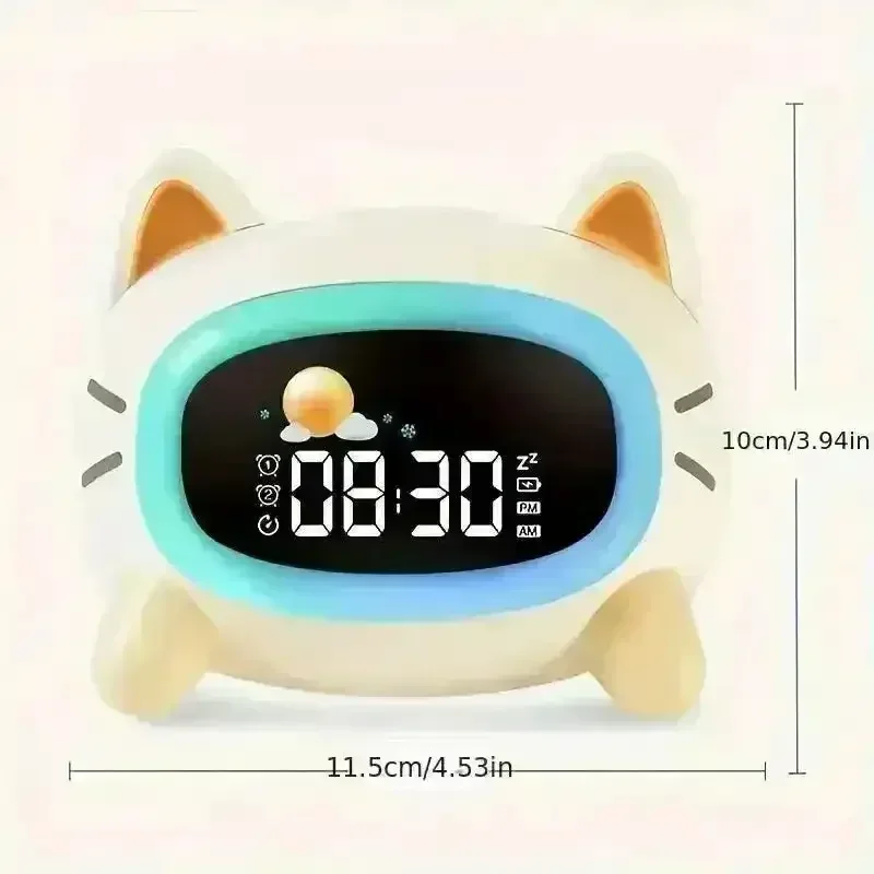 Adorable Cat Sleep Trainer Alarm Clock - Image 7