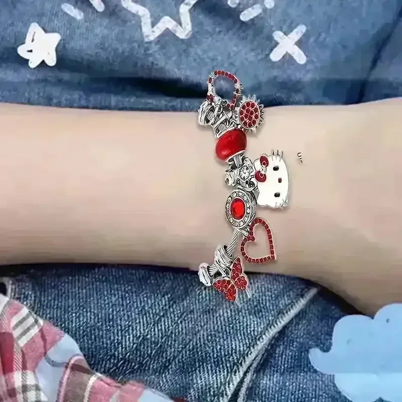 Adorable Hello Kitty Beaded Charm Bracelet - Image 2