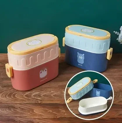 Animal Party Double Tier Lunch Box - Image 2