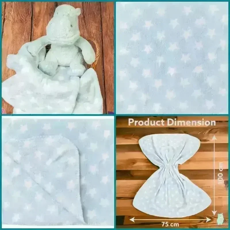 Super Soft Hippo Cozy Plush Toy with Blanket - Image 5