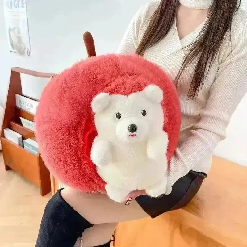 Apple Hedgehog Pillow Plushie (30 cm) - Image 4