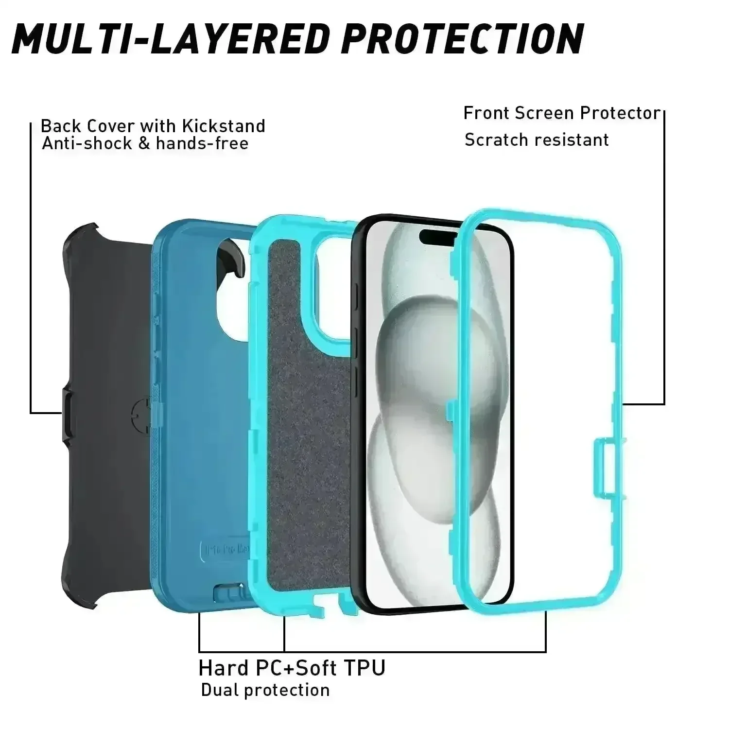 Armor Shockproof Defender Phone Case (For iPhones) - Image 4