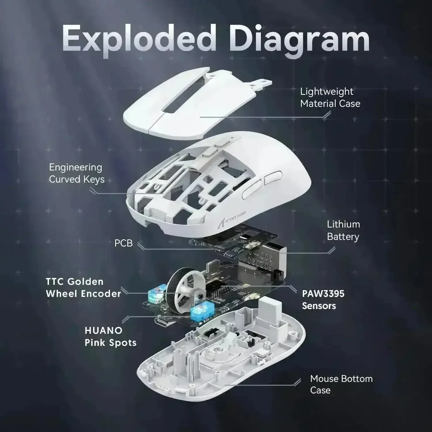 Attack X6 Lightweight Wireless Gaming Mouse - Image 4