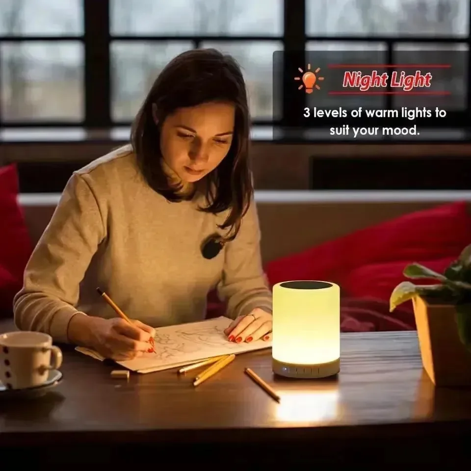 AuraWave Touch Control Bluetooth Speaker Lamp - Image 4
