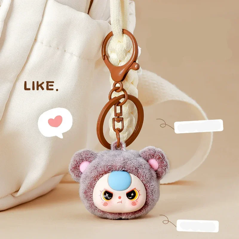 Baby Three Head Flocked Keychain - Image 4