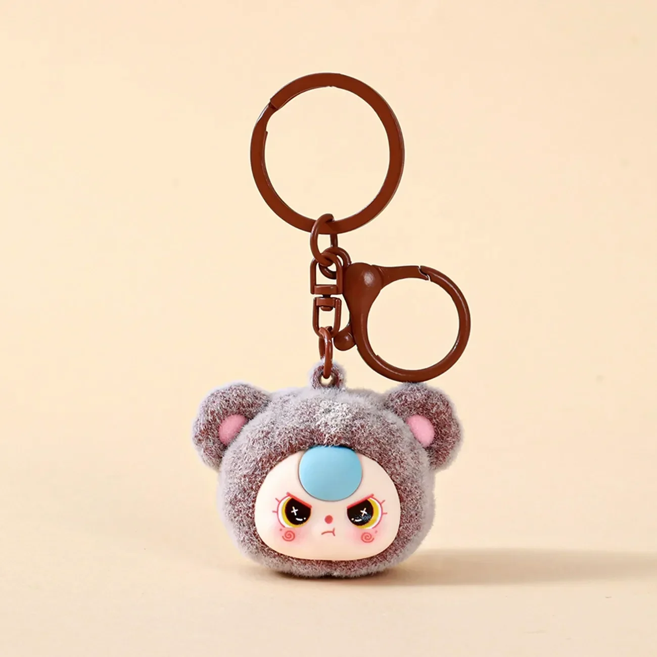Baby Three Head Flocked Keychain - Image 8
