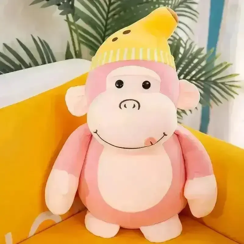 Banana Cap Stuffed Monkey (35 cm) - Image 7