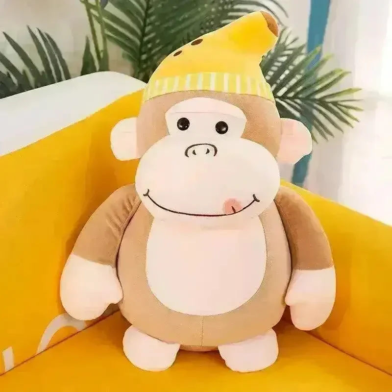 Banana Cap Stuffed Monkey (35 cm) - Image 9