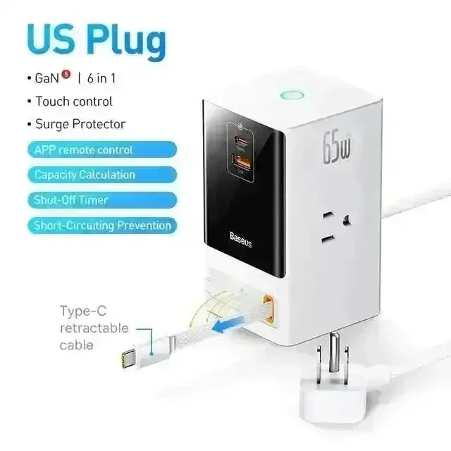 Baseus 65W GaN Fast Charger Desktop Power Strip - Image 16