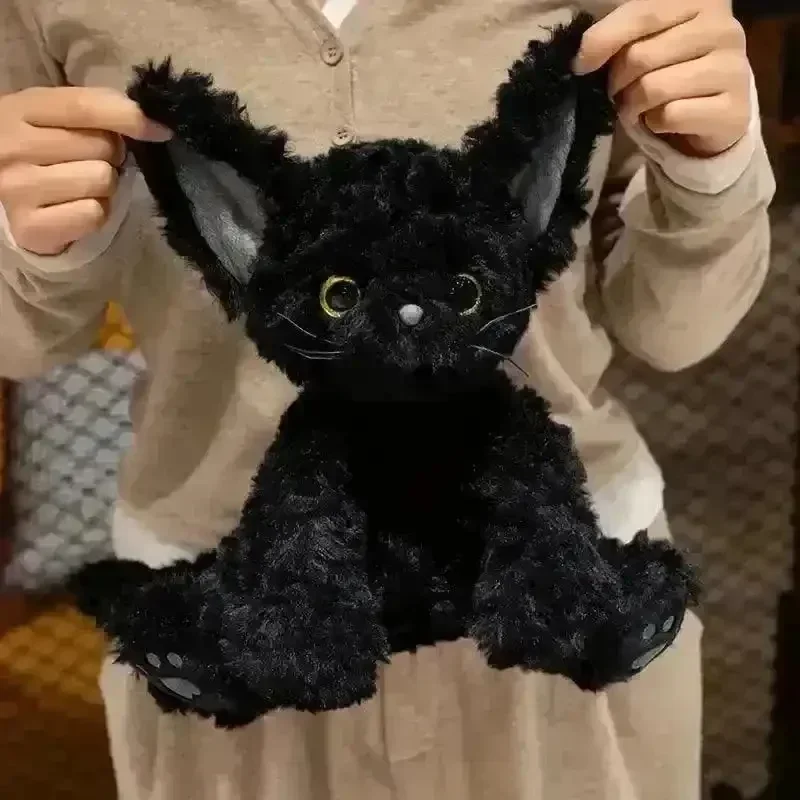 Big-Eared Black Cat Plushie (30 cm)