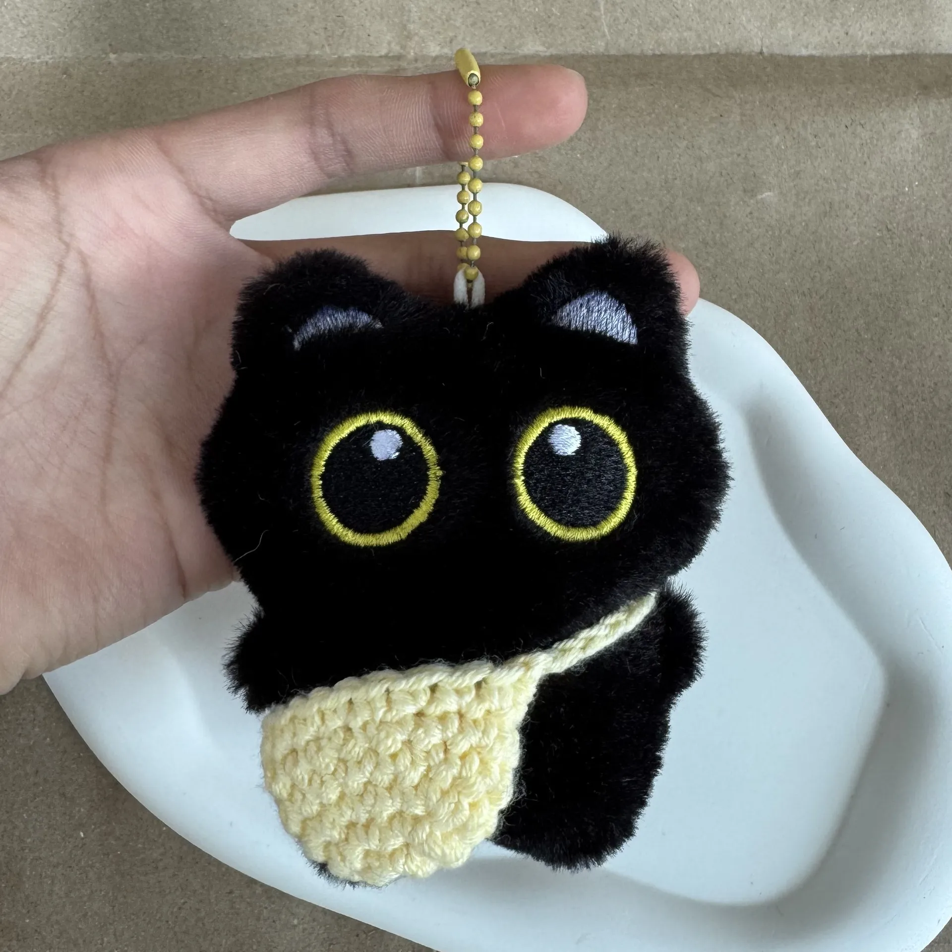 Black Hero Cat Plush Keychain - Image 13