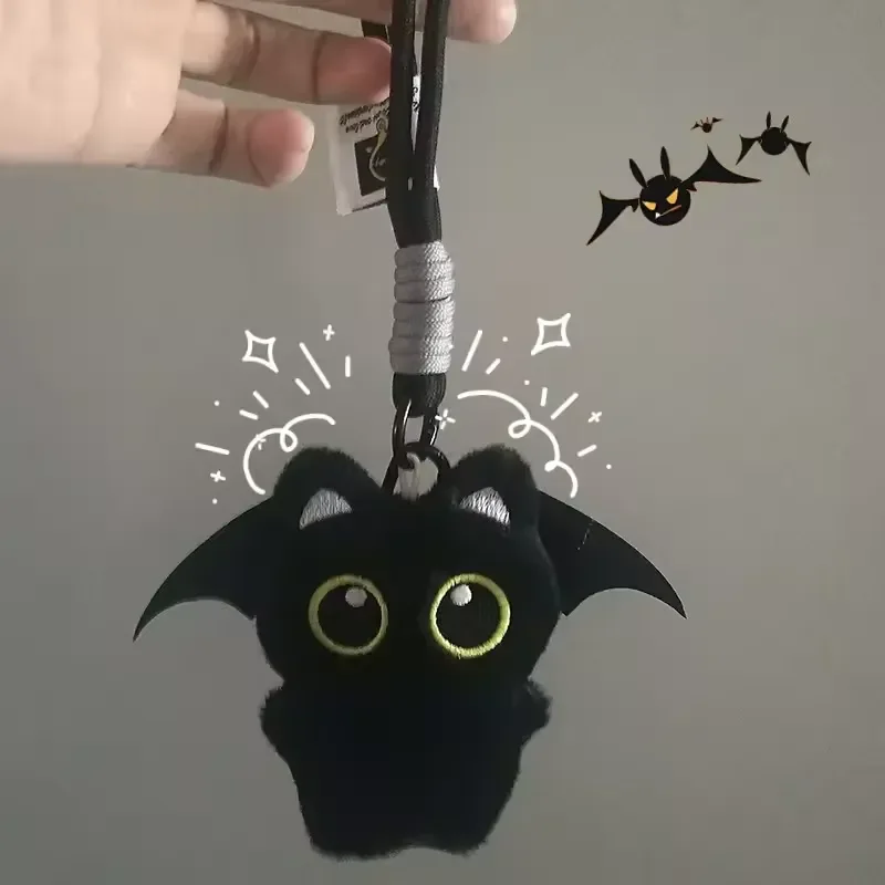 Black Hero Cat Plush Keychain - Image 4