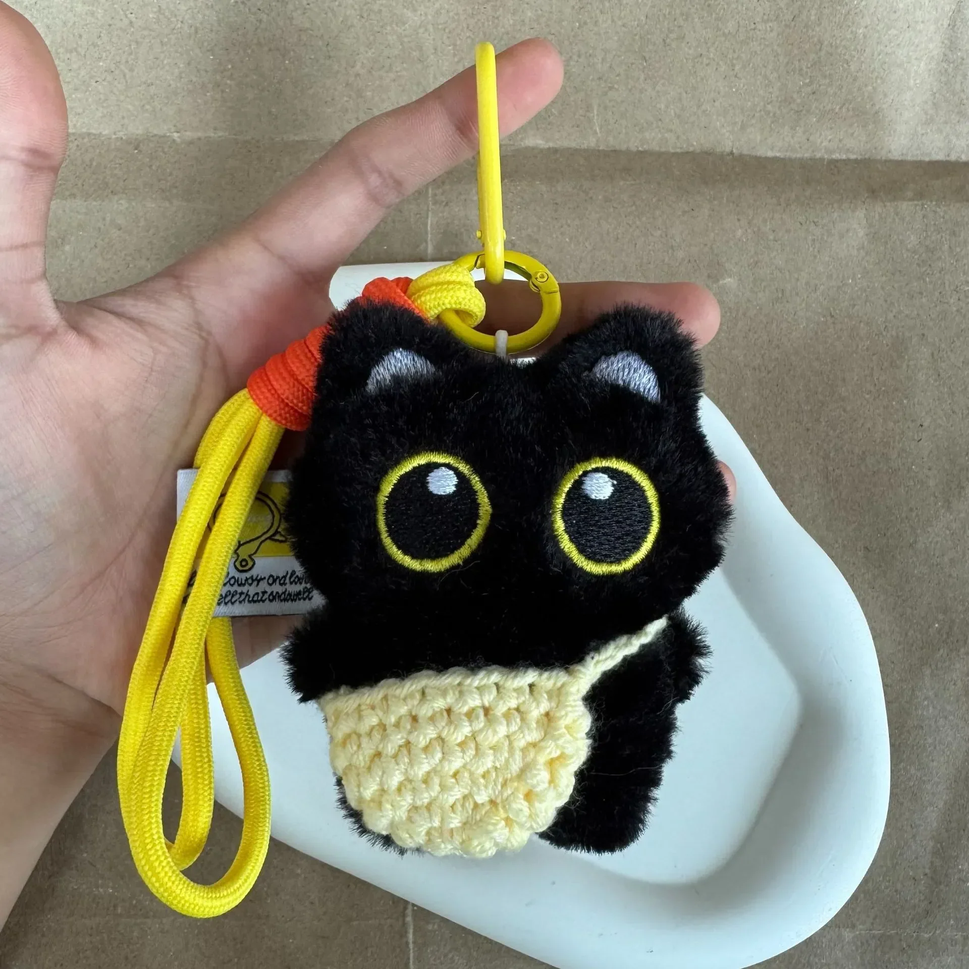 Black Hero Cat Plush Keychain - Image 9