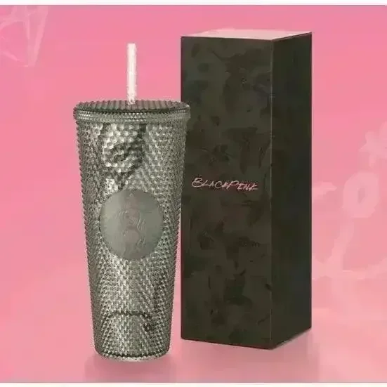 Black-Pink Starbucks Straw Cup (800 ml) - Image 3