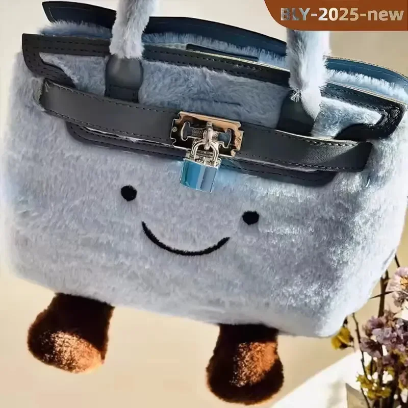 Blue Fuzzy Feels Kawaii Plush Bags - Image 2