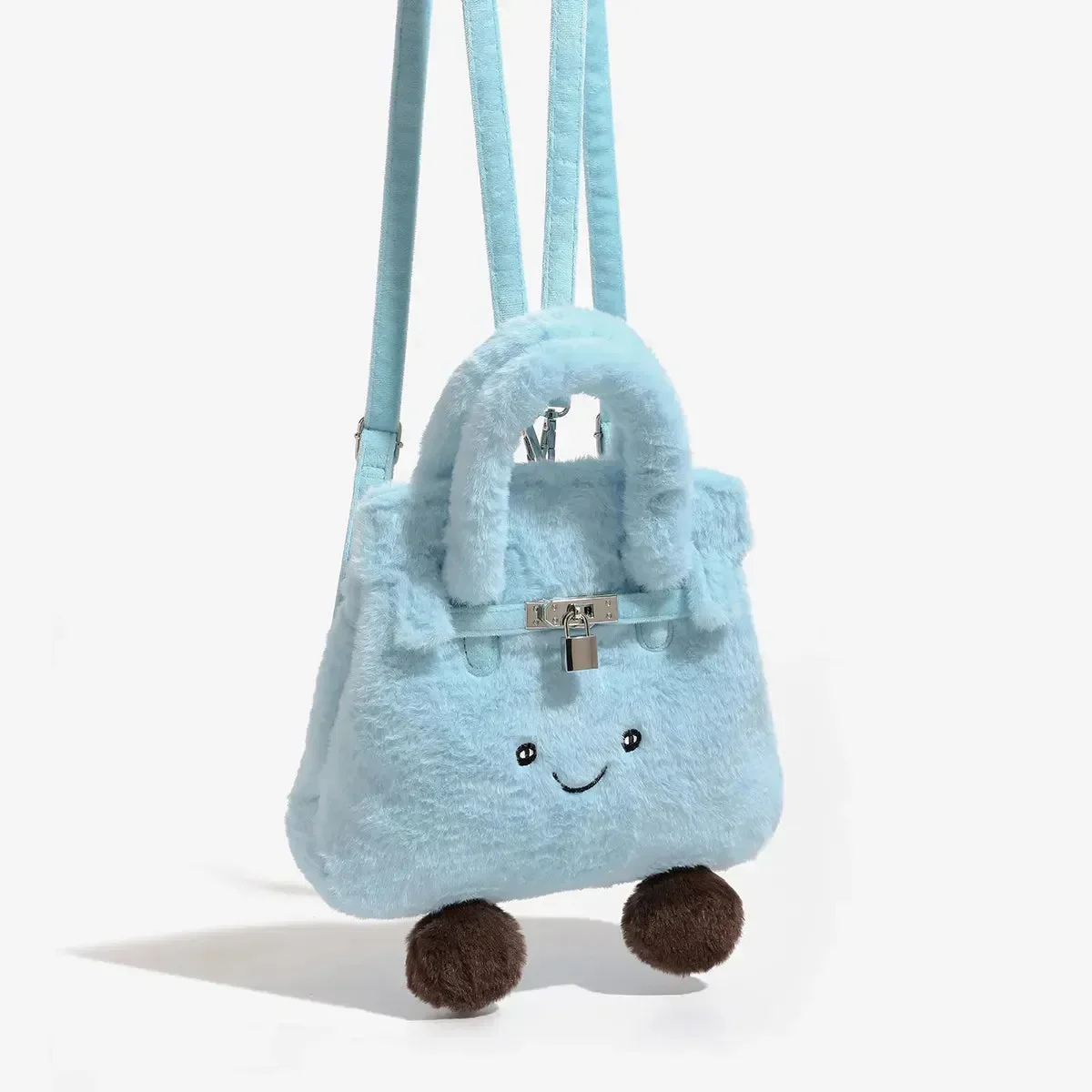Blue Fuzzy Feels Kawaii Plush Bags - Image 6