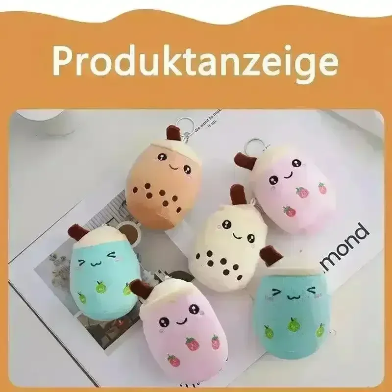 Boba Milk Tea Expressive Plush Keychain - Image 8
