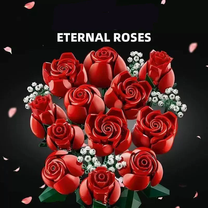 Bouquet of Roses Building Blocks (822 Pcs) - Image 2